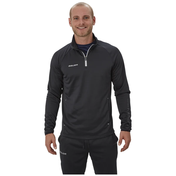 Mikina BAUER VAPOR FLEECE 1/4 ZIP TOP BLK-YTH 3 Mikina BAUER VAPOR FLEECE 1/4 ZIP TOP BLK-YTH